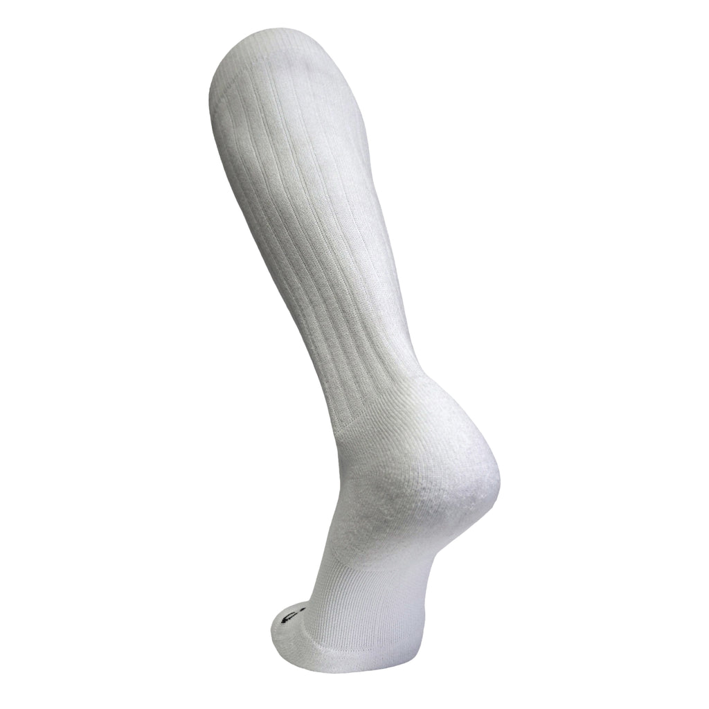 Cankles Over the Calf Sock - White