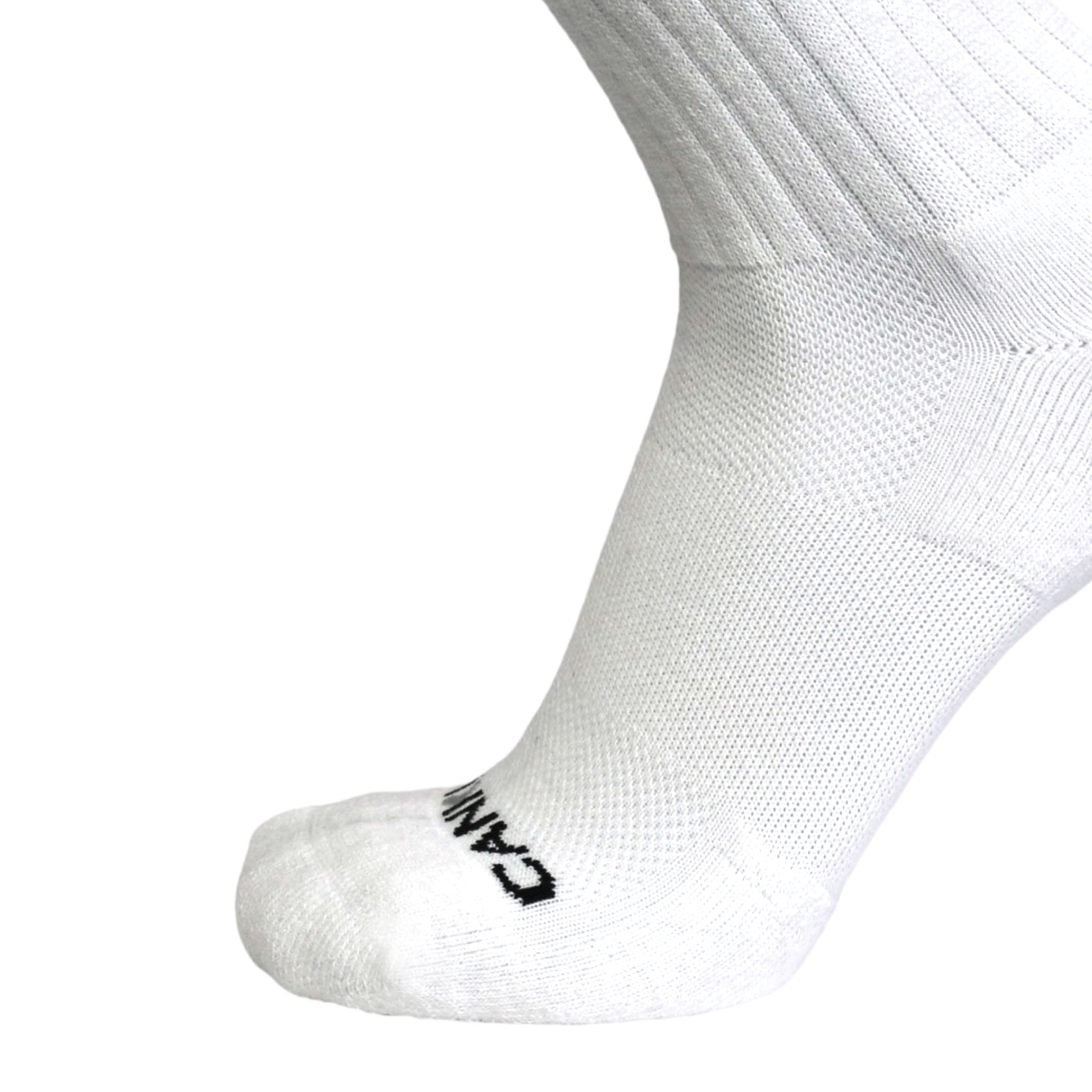 Cankles Over the Calf Sock - White